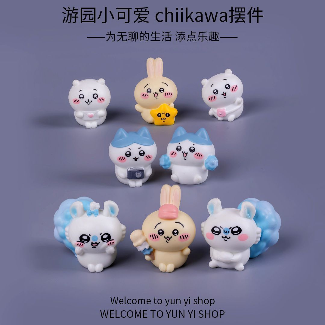 Car Accessories Dashboard - Figur mini Chiikawa untuk dekorasi mobil