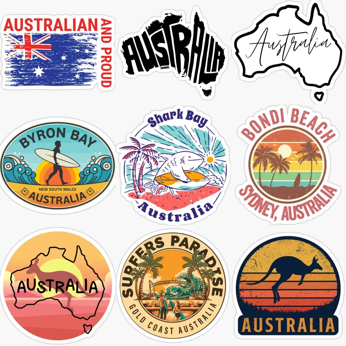 Car Accessories Australia - Stiker Mobil PVC Kreatif Lambang Peta