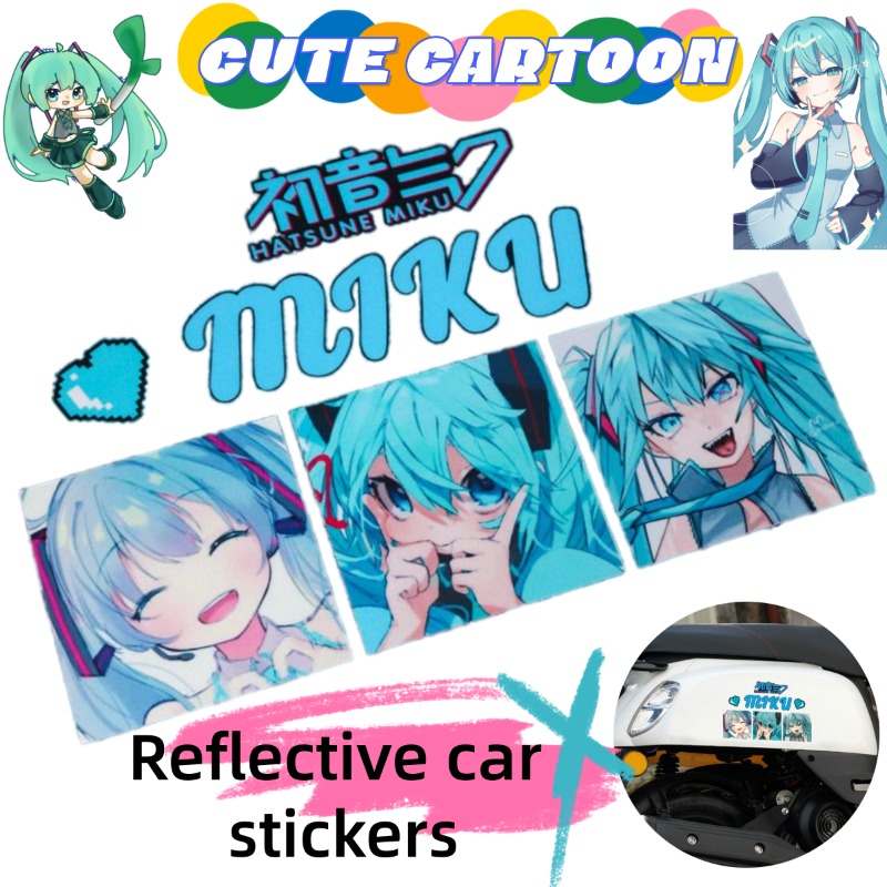 Stiker Reflektif Anime Hatsune - Car Accessories Rear ulasan dan harga