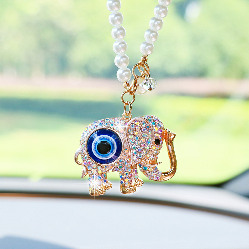 Liontin Kaca Spion Mobil Gajah - Car Accessories Evil Eye ulasan dan harga